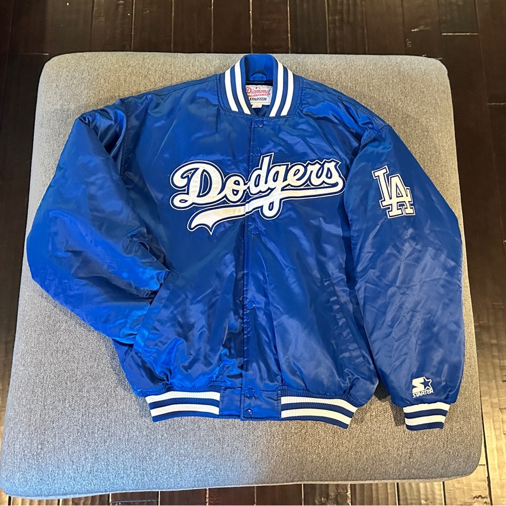 Vintage LA Dodgers Starter Diamond Collection Jacket Insulated Satin || Size XL
